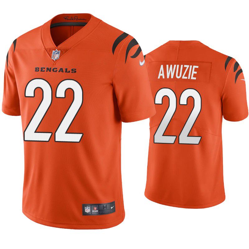 Men Cincinnati Bengals #22 Chidobe Awuzie Orange Nike Limited Player NFL Jersey->women nfl jersey->Women Jersey